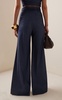 Color Identidad Belted Tencel Flared-Leg Pants