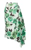 Floral-Printed Satin Midi Skirt