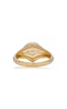 Baby Natte 9K Yellow and White Gold Diamond Signet Ring