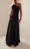 Banks Bow-Detailed Taffeta Maxi Dress