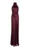 Gathered Satin Maxi Dress