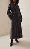 Barring Plush Wool-Blend Robe Coat