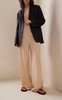 Gordon High-Waisted Wool-Cotton Wide-Leg Pants