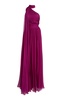 Scarf-Detailed Silk Chiffon Maxi Dress