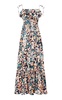 Coco Danza Ruffled Jacquard Maxi Dress