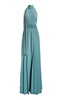 Pleated Stretch-Crepe Wide-Leg Jumpsuit