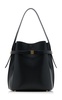 Belted Leather Bucket Bag