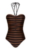 Ucayali Striped Halter One-Piece Swimsuit