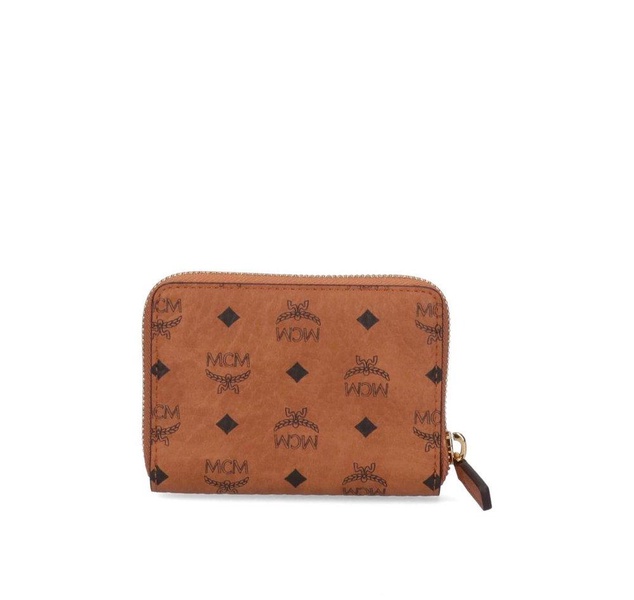 MCM Monogram Print Zip-Around Wallet