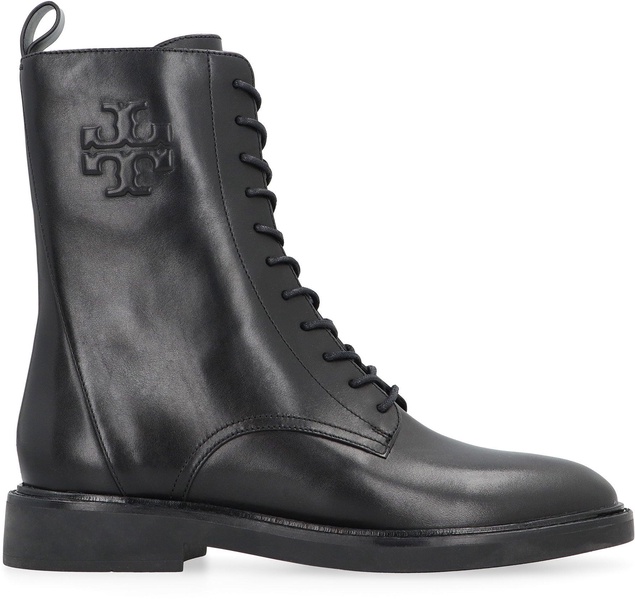 Tory Burch Leather Lace-Up Boots