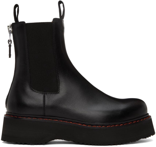 Black Single Stack Chelsea Boots