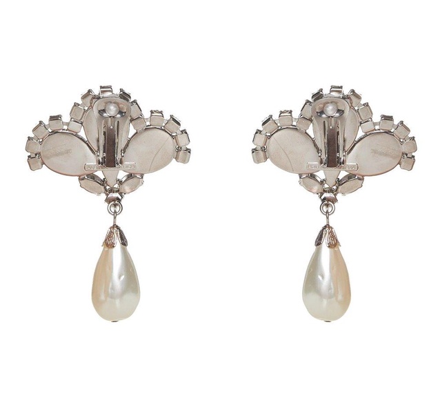 Alessandra Rich Pendant Detailed Clip-On Earrings