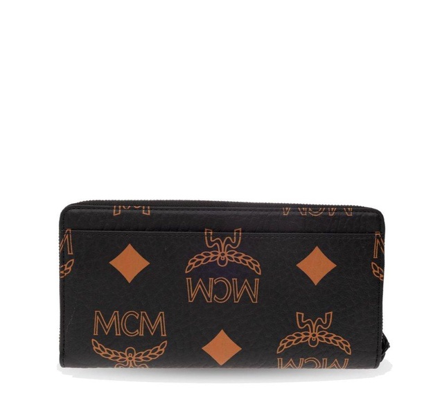 MCM Monogrammed Zip-Around Continental Wallet