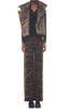 sleeping bag vest in brown tiger