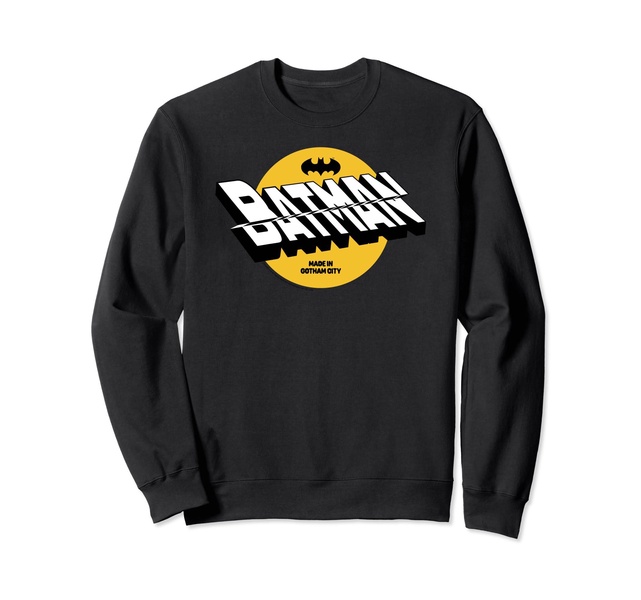 Amazon Essentials DC Comics Batman Circle 3D Shifted Logo Sweatshirt