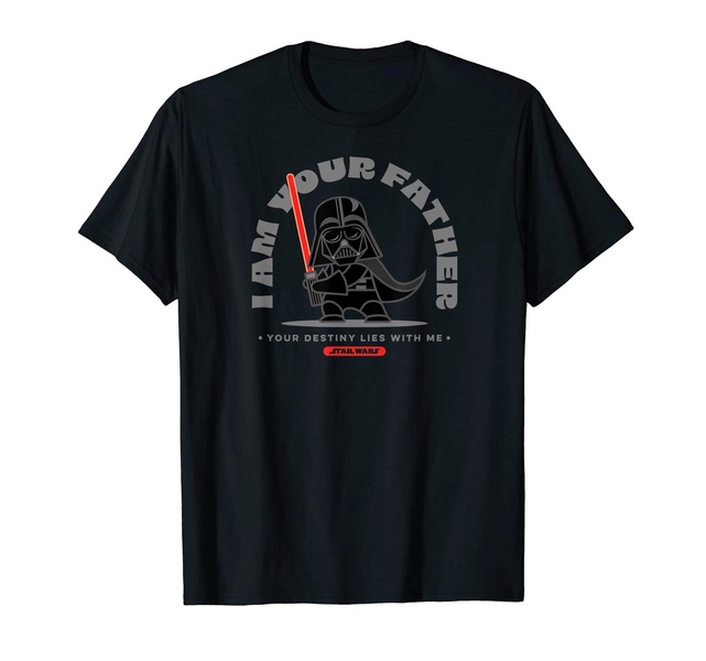 Amazon Essentials Men's Standing Darth Vader I Am Your Father T-Shirt, Black, Small