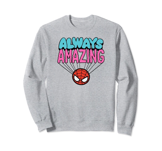 Amazon Essentials Marvel Spider-Man Doodle Always Amazing Sweatshirt