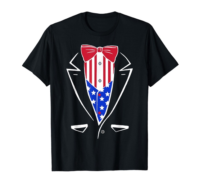 USA Pride American Flag Tuxedo T-Shirt