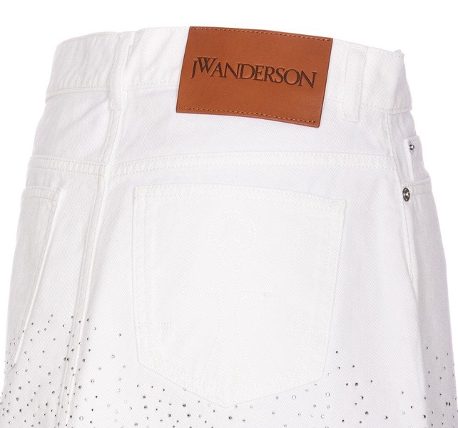 JW Anderson Embellished Hem Denim Mini Skirt