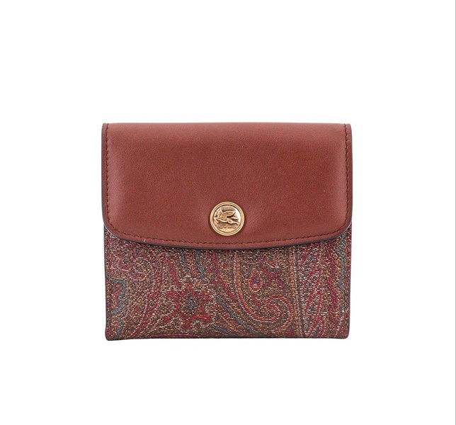 Etro Paisley Jacquard Fold-Over Wallet