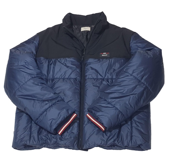 6240344 blue nylon quilted puffer jacket