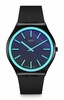 Swatch Casual Watch Black Quartz Stainless Steel OBSIDIAN SHIMMER