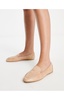 Raid Elina square toe flat shoes in beige croc