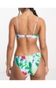 Accessorize ring bandeau bikini top in abstract floral