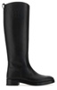 Tory Burch Logo Embossed Riding Boots