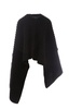 Ann Demeulemeester Rib-Knitted Asymmetric Cape