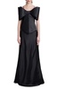 Mach & Mach Le Cadeau Bow-Embellished Maxi Dress