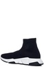 BALENCIAGA Men's Black Knit Speed Sneakers for FW23