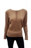 ashton long sleeve sweater in camel