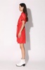 chloe dress, scarlet - leather