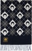 Navy & Black Moon Argyle Scarf