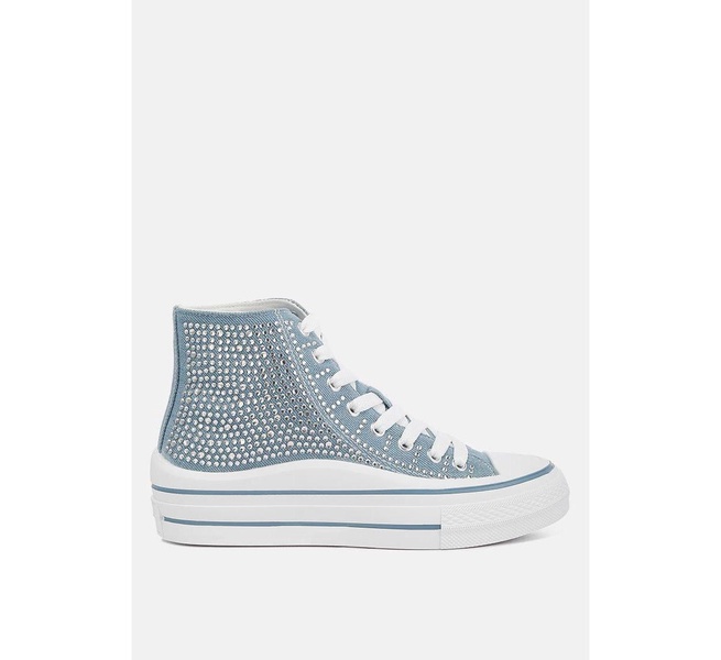 Asuka Rhinestone Embellished Ankle-Length Sneakers