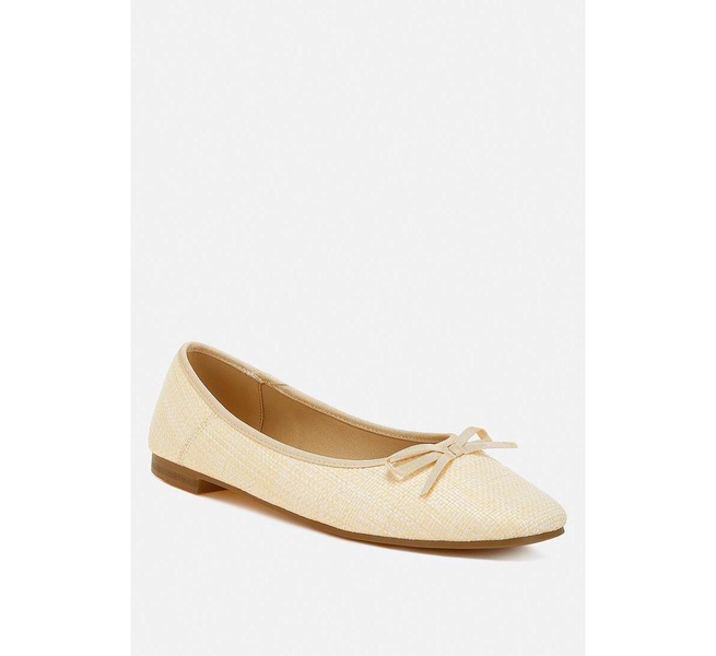 Paper Rings Raffia Ballet Flats