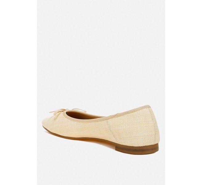 Paper Rings Raffia Ballet Flats