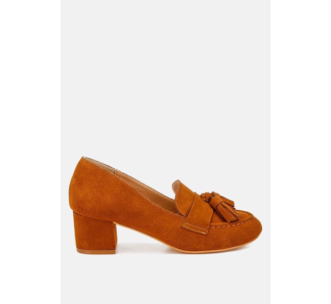 Aloha Tassels Detail Suede Loafers