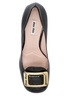 Miu Miu Logo-Buckle Square Toe Pumps