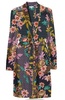 women cotton modal v-neck delfino sleep robe multicolor