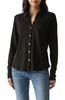 ayla supima slub button down in black