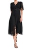 marcella lace short sleeve dress in black