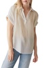 gigi gauze popover top in white