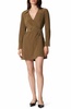 antheme silk dress in desert palm brown