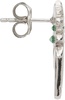 SSENSE Exclusive Silver & Green Bouquet Single Earring