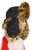 Black 'The Leopard Ushanka' Hat