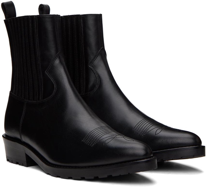 SSENSE Exclusive Black Western Chelsea Boots