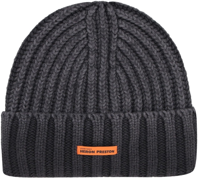 Heron Preston	Logo Patch Turn-Up Beanie