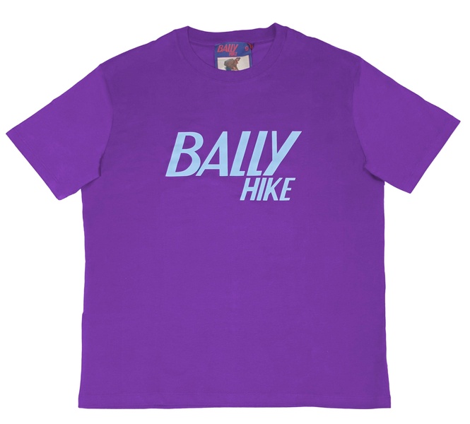 6238632 men's hike purple cotton logo t-shirt